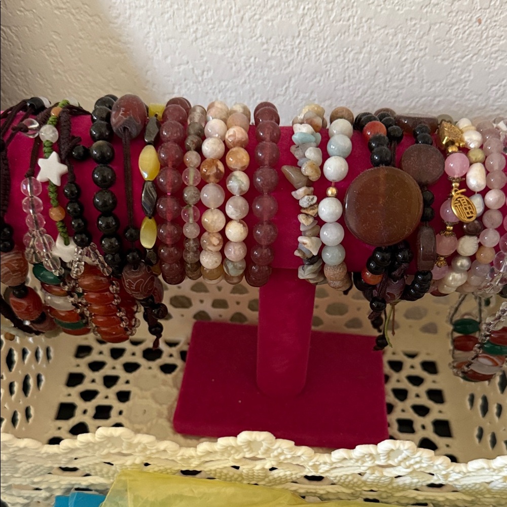 Elegant Multi-Color Beaded Bracelet Set